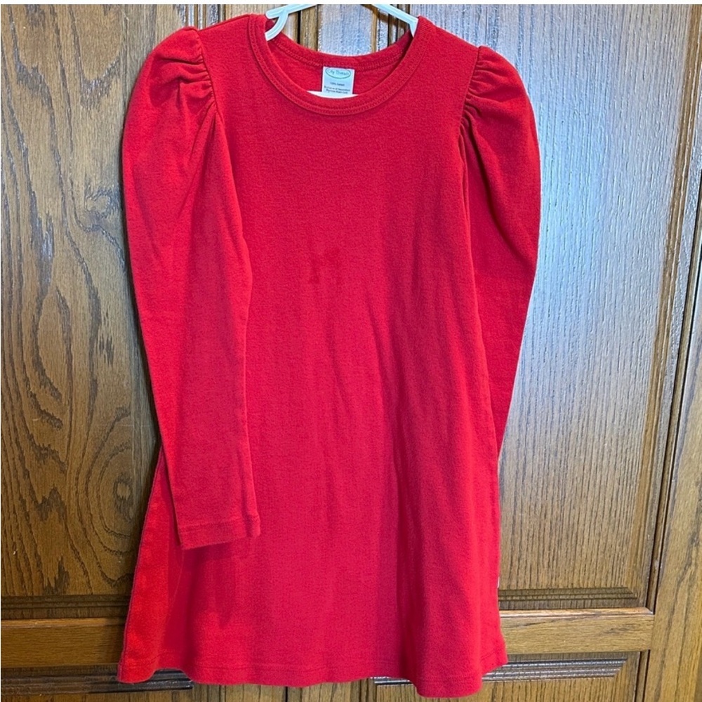 City Threads puff sleeve red dress